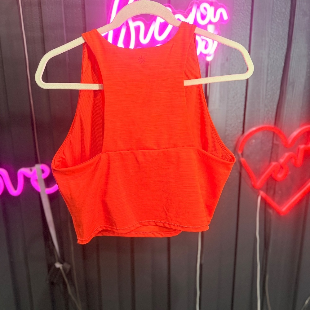 Womens Orange Athleta  sports shirt. - Picture 2 of 3